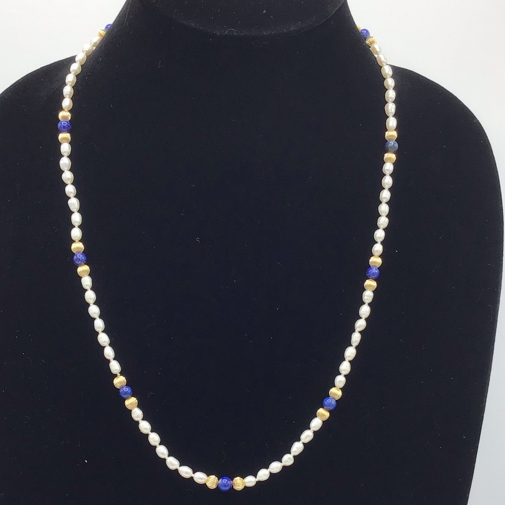 Hand Crafted Authentic Pearl Necklace NWT 25” - Picture 4 of 12